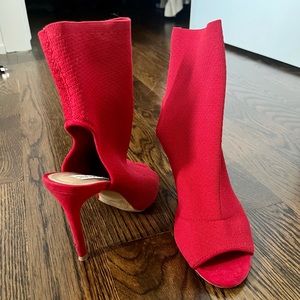 Steve Madden Red Sock Booties